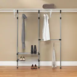Wardrobe made of rods photo