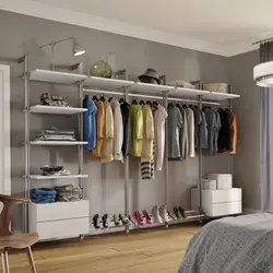 Wardrobe made of rods photo