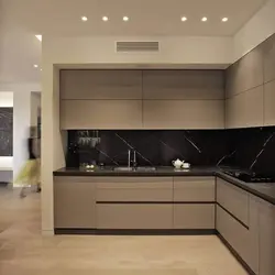 Glossy brown kitchen photo