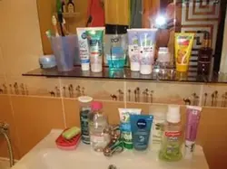 Bathroom with cosmetics photo