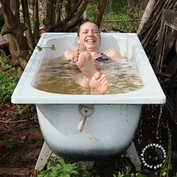 Bath in nature photo