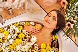 Bath with herbs photo