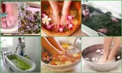 Bath with herbs photo