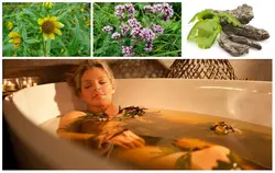 Bath with herbs photo