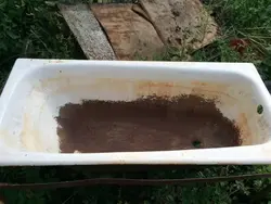Enameling cast iron bathtub photo