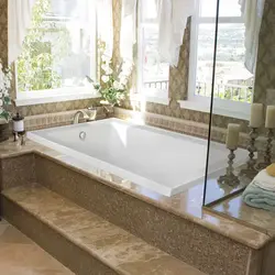 Bathtub with step photo