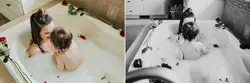 Семейные фото в ванной