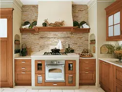 Kitchen made of blocks photo