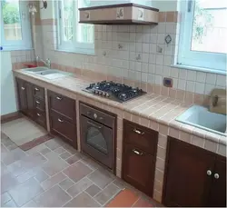 Kitchen made of blocks photo