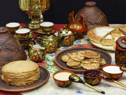 Руская кухня стол фота