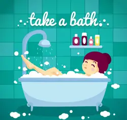 Акси мультфильм дар ванна