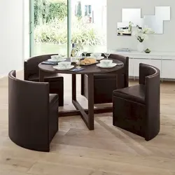 Round chairs for the kitchen photo