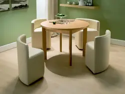 Mətbəx Fotoşəkili Üçün Dəyirmi Stullar