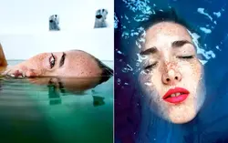 Фота пад вадой у ваннай