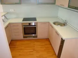 Kitchen with beveled corner photo