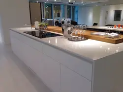 Kitchen with thin countertop photo