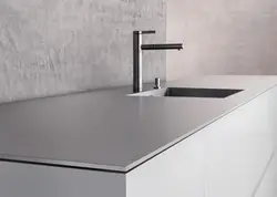 Kitchen with thin countertop photo