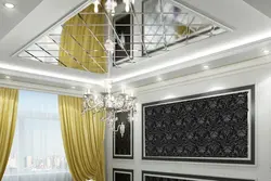 Mirror ceiling in the bedroom photo