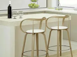 Mətbəx fotoşəkili üçün bar tabureləri
