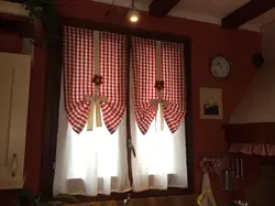 Mətbəx üçün kafe pərdə foto