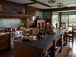 Craft kitchen in the interior photo