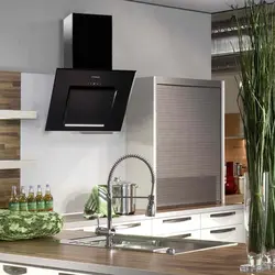 Vertical kitchen hood photo