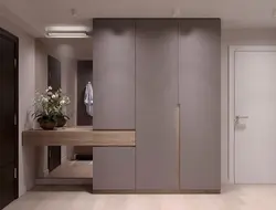 Floating cabinets in the hallway photo