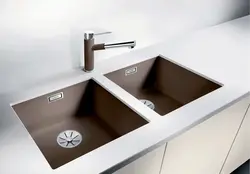 Integrated kitchen sink photo