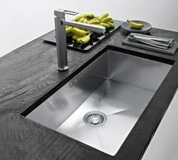 Integrated kitchen sink photo
