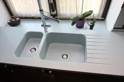 Integrated kitchen sink photo