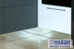 Зеркальный цоколь для кухни фото