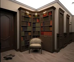 Hallway with bookcase photo