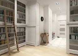 Hallway with bookcase photo
