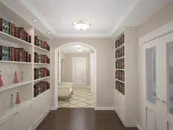 Пярэдні пакой з кніжнай шафай фота