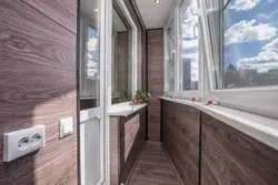 Laminate on loggia wall photo