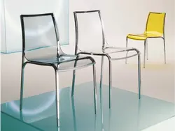 Glass chairs for kitchen photo