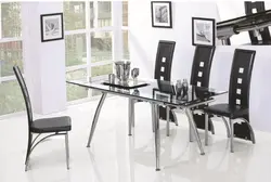 Glass chairs for kitchen photo