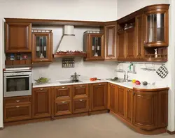Фото угловых кухонь из массива