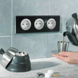 Overhead sockets in the kitchen photo