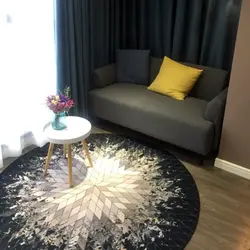 Round Carpet In The Bedroom Photo