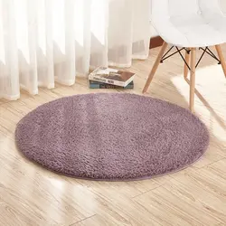 Round carpet in the bedroom photo