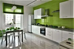 Kitchen on different walls photo