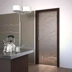 Glass door to the kitchen photo