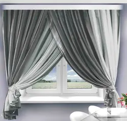 Tulle for a gray kitchen photo