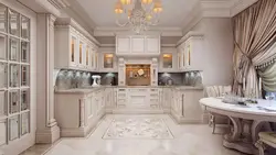 Wallpaper for classic kitchen photo