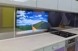 Built-in TV for the kitchen photo