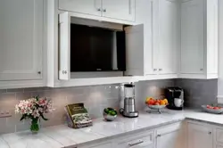 Built-in TV for the kitchen photo