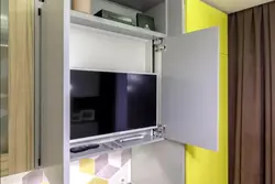 Built-in TV for the kitchen photo