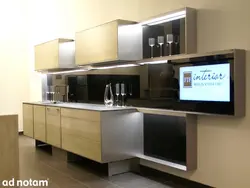 Built-in TV for the kitchen photo
