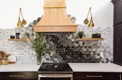 Kitchen with small tiles photo